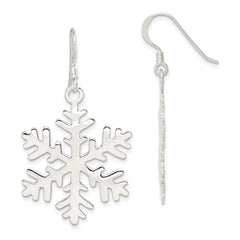 Sterling Silver Snowflake Dangle Earrings - 2