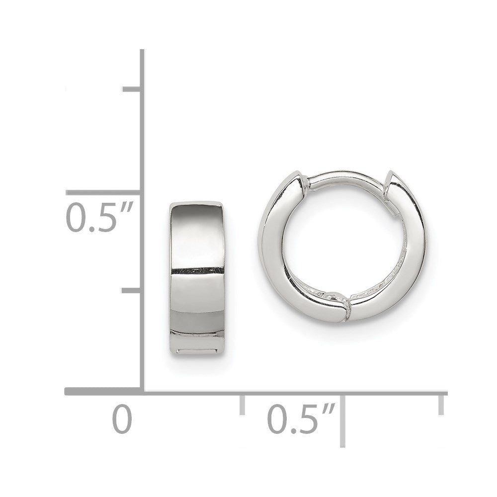Sterling Silver Hinged Hoop Earrings - 4