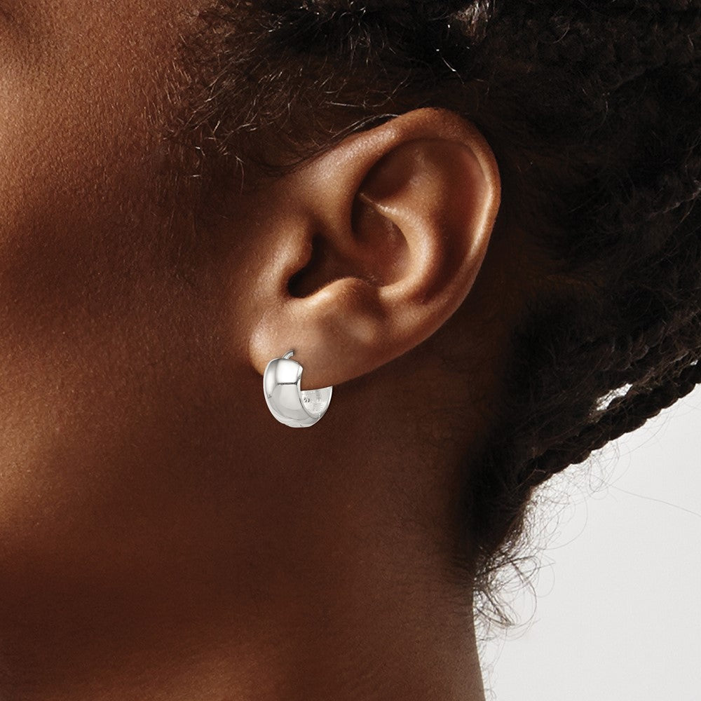 Sterling Silver Hinged Hoop Earrings - 3