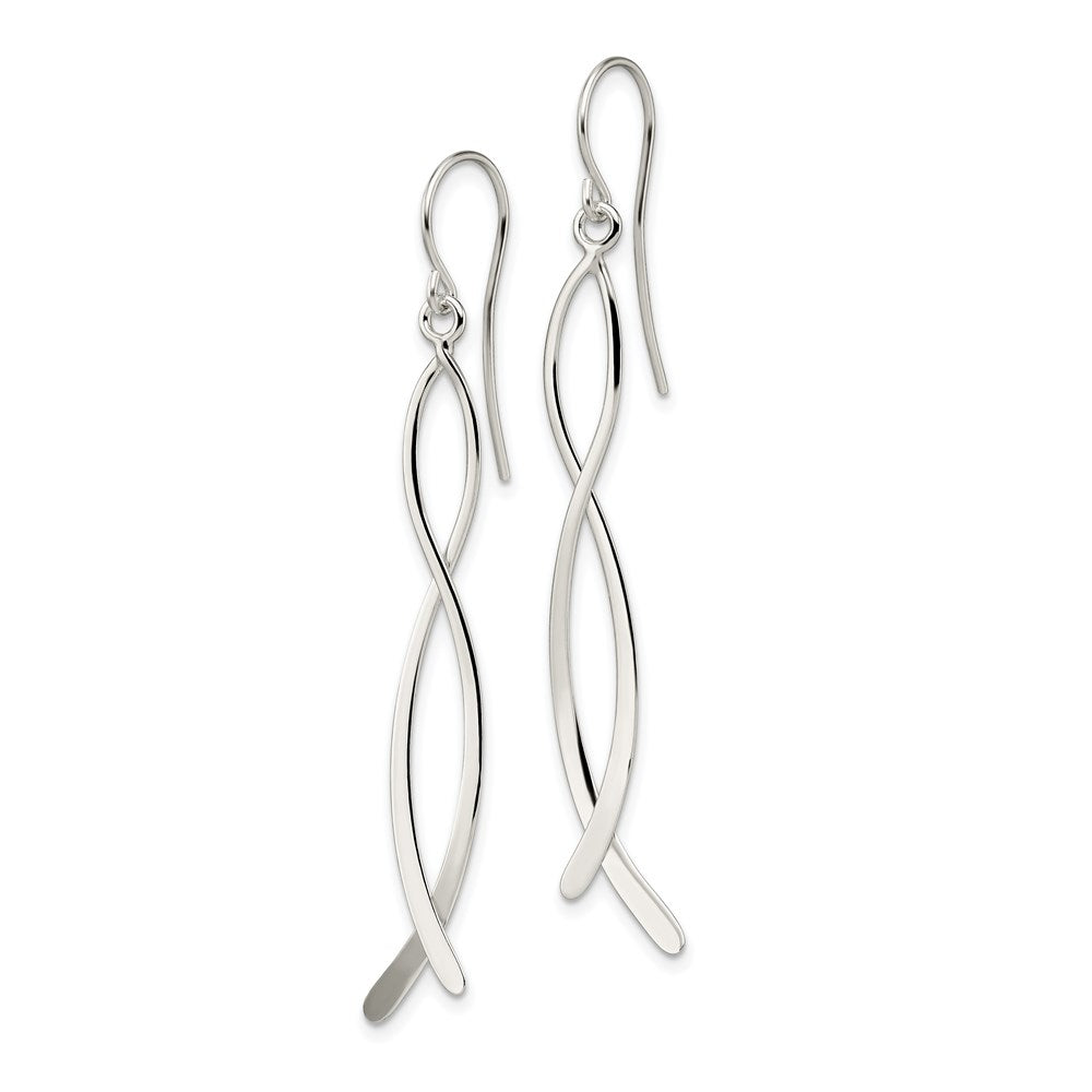 Sterling Silver Polished Fancy Dangle Earrings - 2