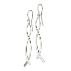 Sterling Silver Polished Fancy Dangle Earrings - 2