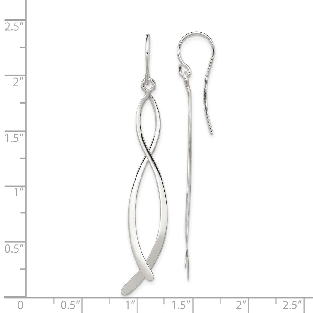 Sterling Silver Polished Fancy Dangle Earrings - 2