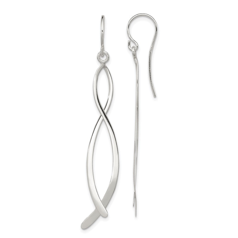 Sterling Silver Polished Fancy Dangle Earrings - 2