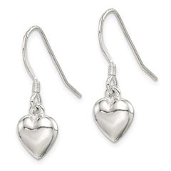 Sterling Silver Heart Dangle Earrings - 2