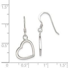 Sterling Silver Heart Dangle Earrings - 3