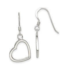Sterling Silver Heart Dangle Earrings - 3