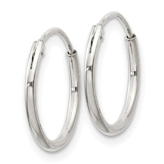 Sterling Silver 1.3mm Hoop Earrings - 11
