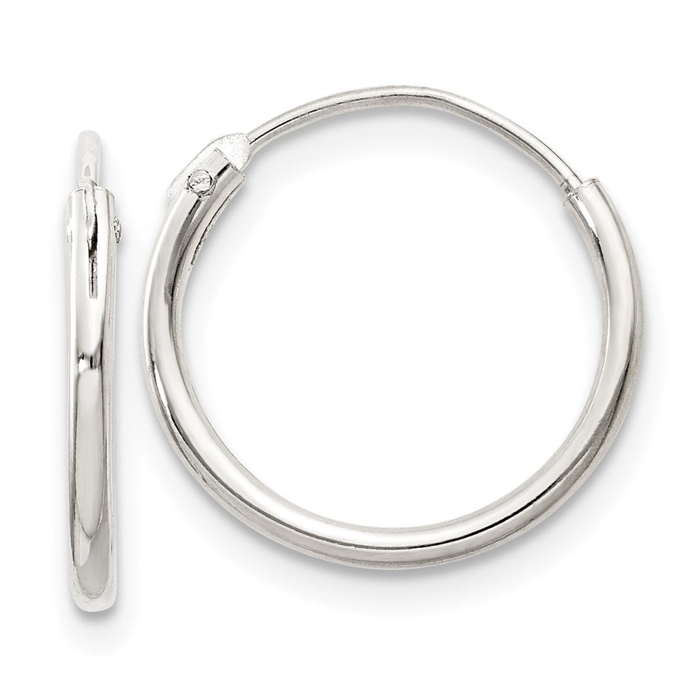 Sterling Silver 1.3mm Hoop Earrings - 11
