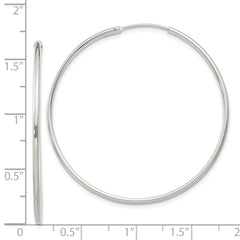 Sterling Silver 1.3mm Hoop Earrings - 13