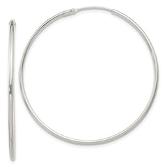 Sterling Silver 1.3mm Hoop Earrings - 13