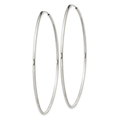 Sterling Silver 1.3mm Hoop Earrings - 14