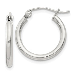 Sterling Silver 2mm Round Hoop Earrings - 7
