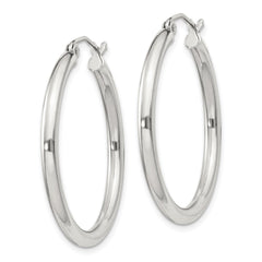 Sterling Silver 2.5mm Round Hoop Earrings - 5