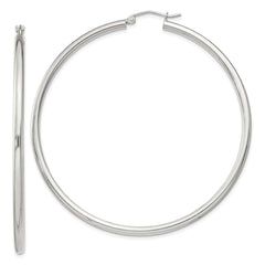 Sterling Silver 2.5mm Round Hoop Earrings - 11