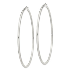 Sterling Silver 2.5mm Round Hoop Earrings - 9