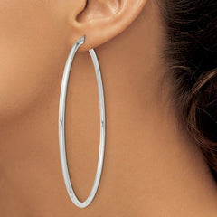 Sterling Silver 2.5mm Round Hoop Earrings - 9