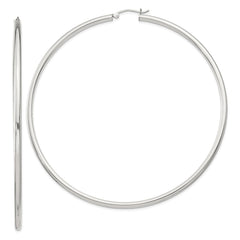 Sterling Silver 2.5mm Round Hoop Earrings - 9