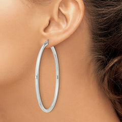Sterling Silver 3mm Round Hoop Earrings - 12