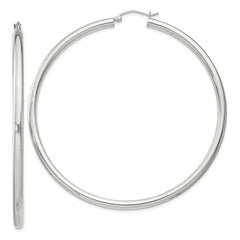 Sterling Silver 3mm Round Hoop Earrings - 12