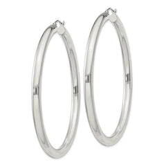 Sterling Silver 4mm Round Hoop Earrings - 8
