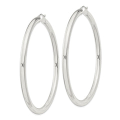 Sterling Silver 4mm Round Hoop Earrings - 10