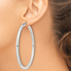 Sterling Silver 4mm Round Hoop Earrings - 10