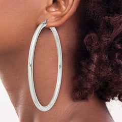 Sterling Silver 4mm Round Hoop Earrings - 11