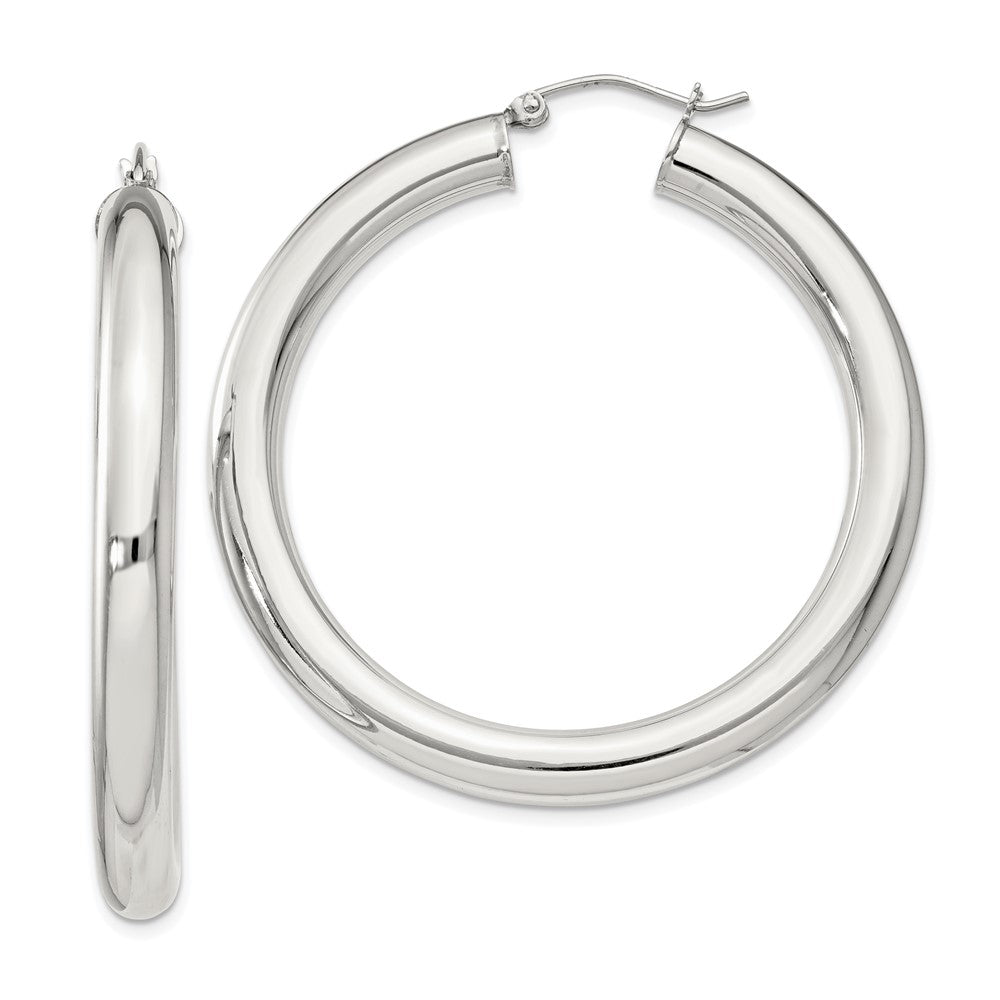 Sterling Silver 5mm Round Hoop Earrings - 8