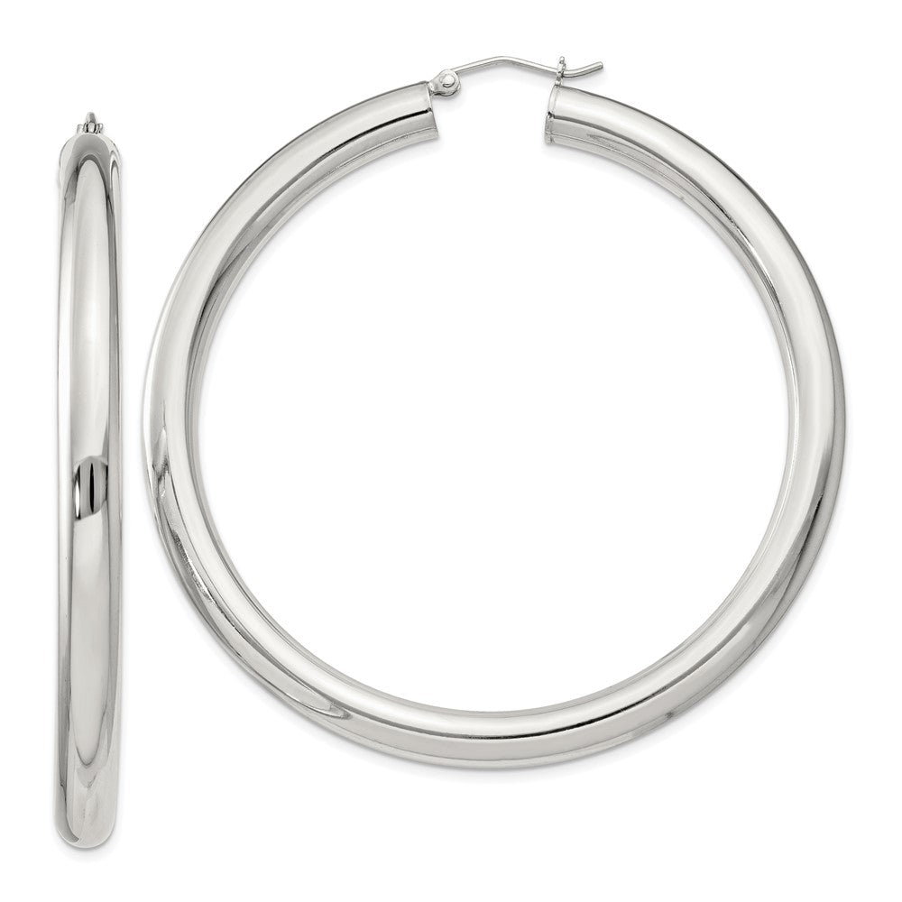 Sterling Silver 5mm Round Hoop Earrings - 6