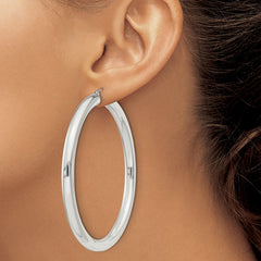 Sterling Silver 5mm Round Hoop Earrings - 9