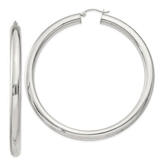 Sterling Silver 5mm Round Hoop Earrings - 9