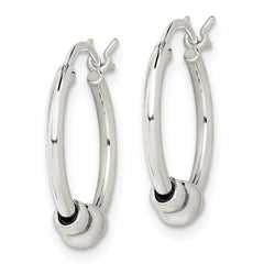 Sterling Silver Antiqued Hoop Earrings - 3