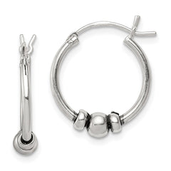 Sterling Silver Antiqued Hoop Earrings - 3