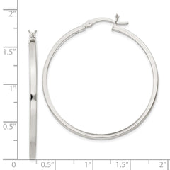 Sterling Silver 2.5x40mm Polished Hoop Earrings