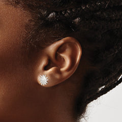Sterling Silver Sun Mini Earrings - 2