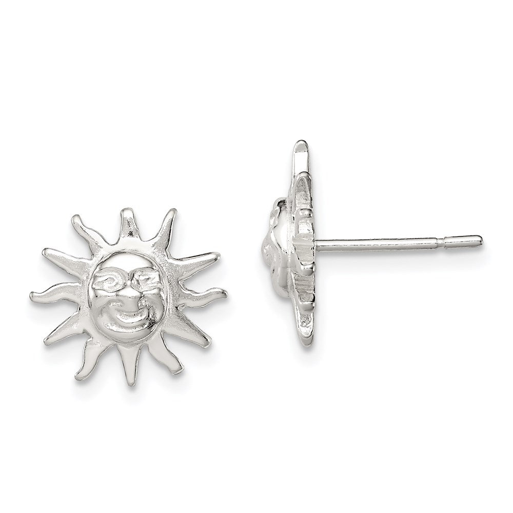 Sterling Silver Sun Mini Earrings - 2