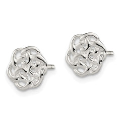 Sterling Silver Polished Celtic Knot Post Earrings - 3