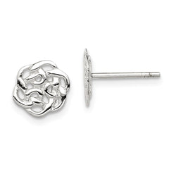 Sterling Silver Polished Celtic Knot Post Earrings - 3