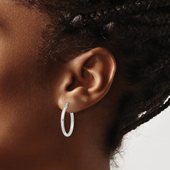 Sterling Silver 2mm Round Hoop Earrings - 10