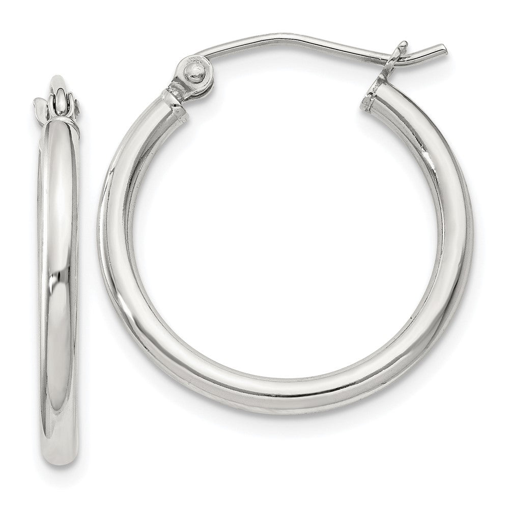 Sterling Silver 2mm Round Hoop Earrings - 10