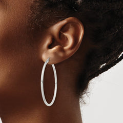 Sterling Silver 2mm Round Hoop Earrings - 15