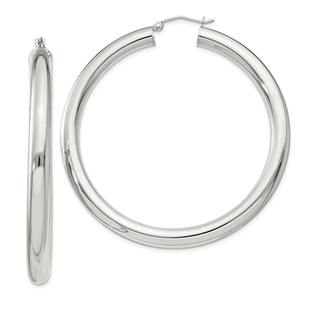 Sterling Silver 5mm Round Hoop Earrings - 3