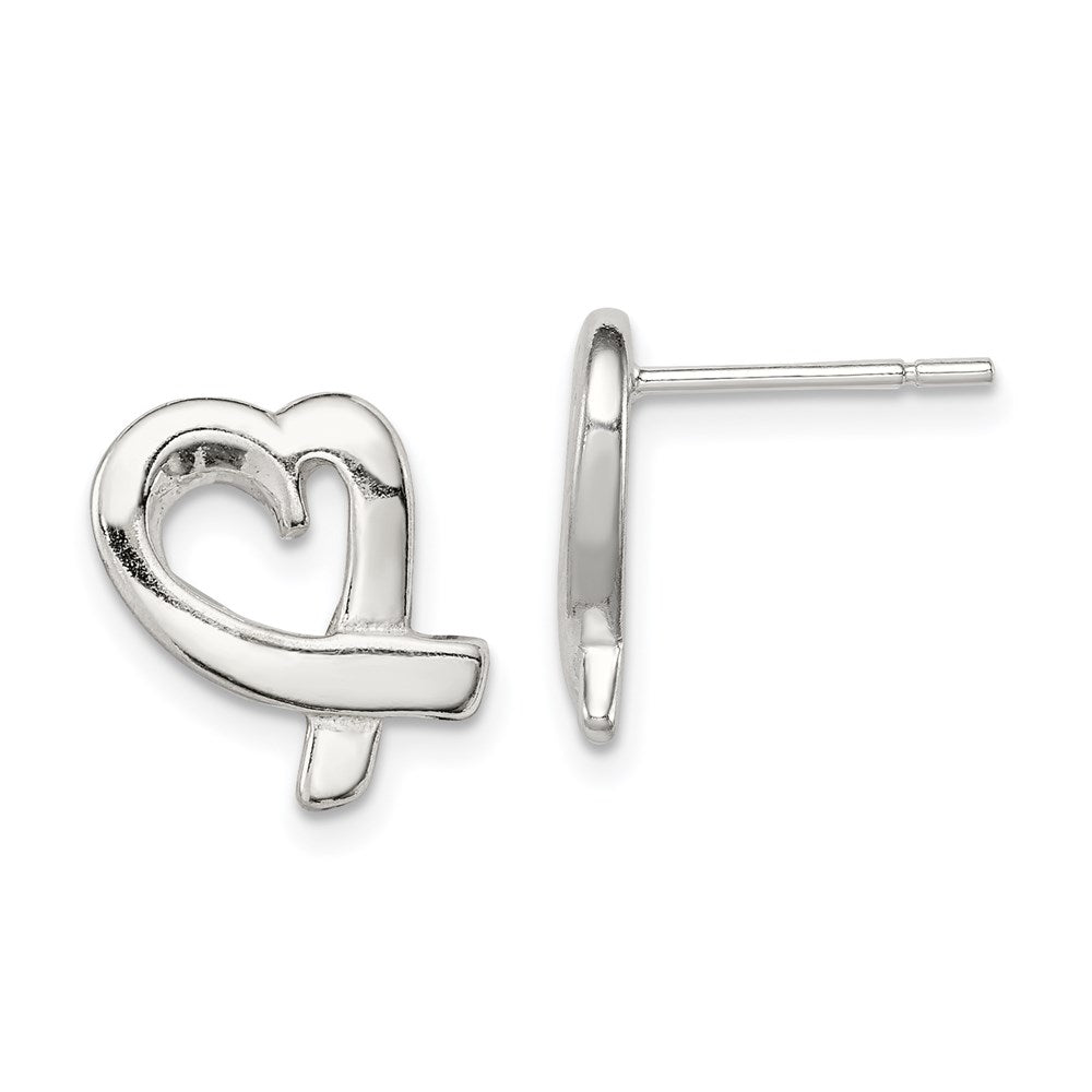 Sterling Silver Heart Earrings - 2