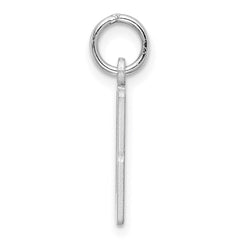 Sterling Silver/Rhodium-plated Elongated Number 13 Charm