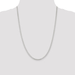 Sterling Silver 3.15mm D/C Flat Anchor Curb Chain - 8