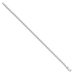 Sterling Silver 3.15mm D/C Flat Anchor Curb Chain Anklet - 2