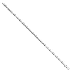 Sterling Silver Rhodium-plated 3.15mm D/C Flat Anchor Curb Chain - 6
