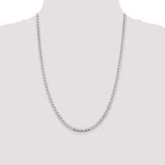 Sterling Silver 4.0mm D/C Flat Anchor Curb Chain - 7