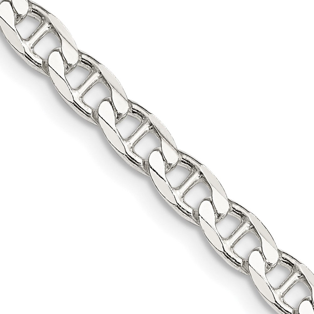 Sterling Silver 4.65mm D/C Flat Anchor Curb Chain - 3