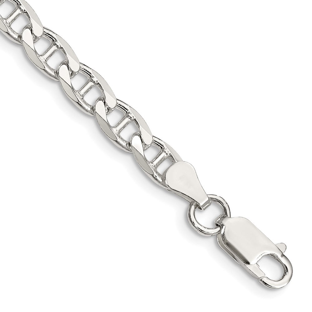 Sterling Silver 5.7mm D/C Flat Anchor Curb Chain - 3